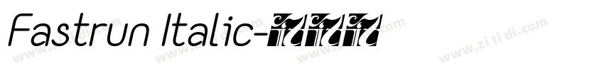 Fastrun Italic字体转换